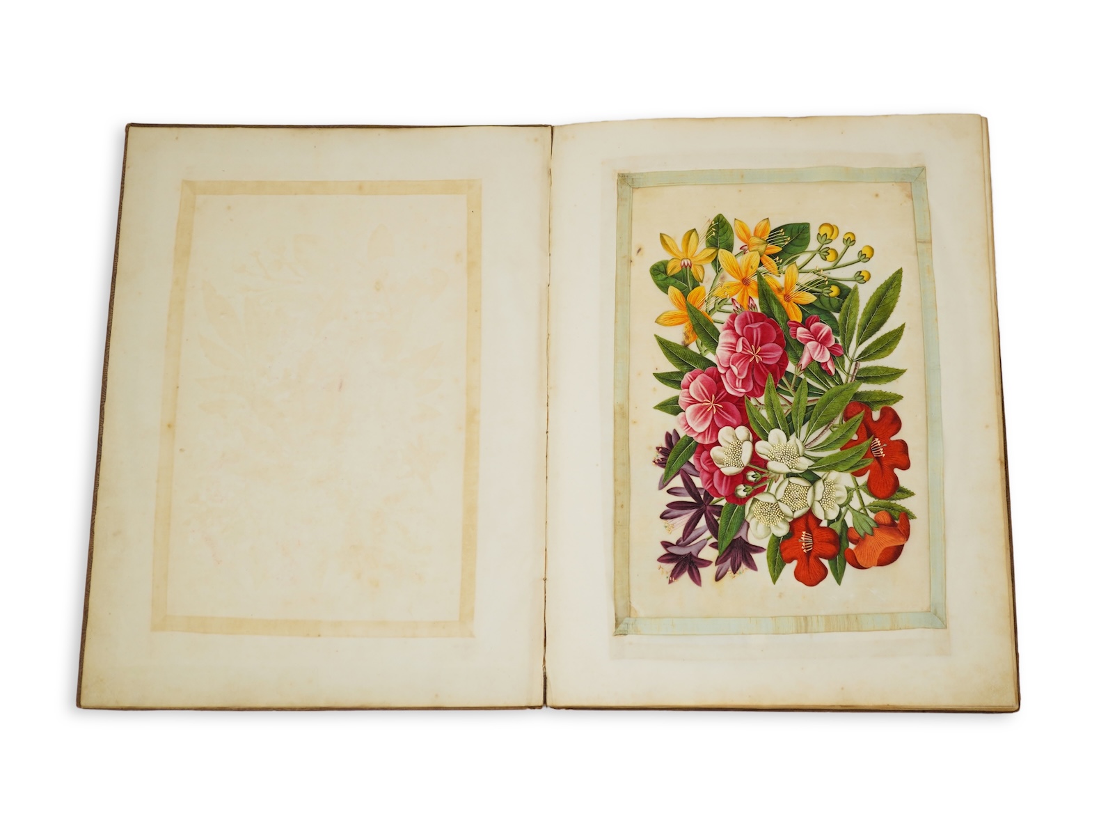 Chinese Guangzhou School , (mid 19th century), Album of 22 watercolours on pith paper and a pencil drawing on rice paper